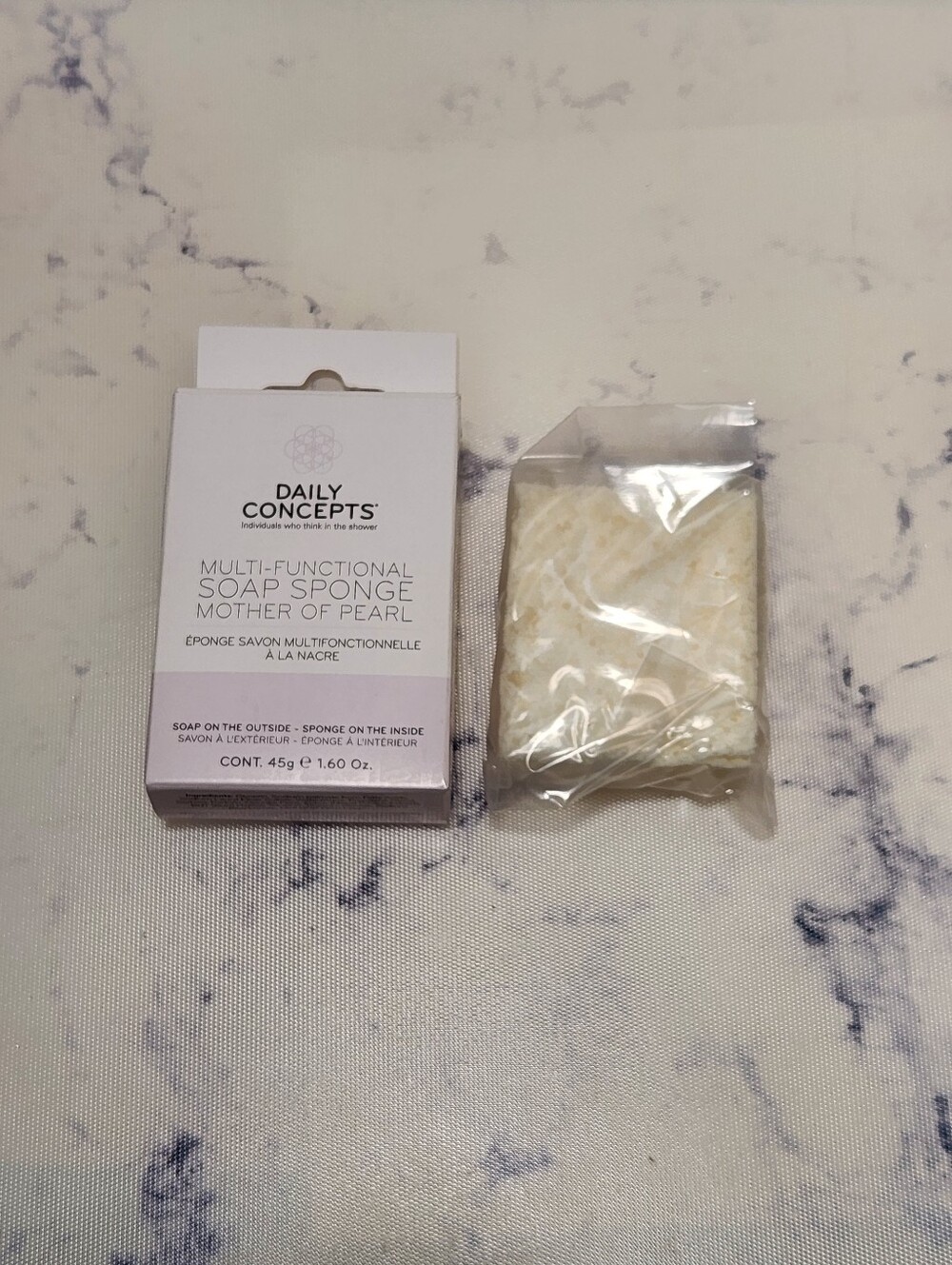 Daily Concepts Multi Functional Soap Sponge Mother of Pearl Travel Size 1.6 oz